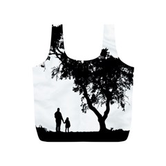 Black Father Daughter Natural Hill Full Print Recycle Bags (s)  by Mariart