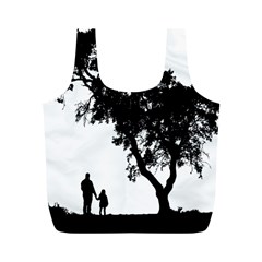 Black Father Daughter Natural Hill Full Print Recycle Bags (m) 