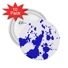 Blue Plaint Splatter 2 25  Buttons (10 Pack) 