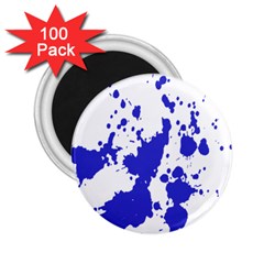 Blue Plaint Splatter 2 25  Magnets (100 Pack) 