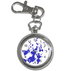 Blue Plaint Splatter Key Chain Watches