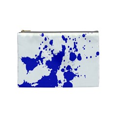 Blue Plaint Splatter Cosmetic Bag (medium) 