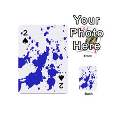 Blue Plaint Splatter Playing Cards 54 (mini) 
