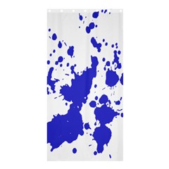 Blue Plaint Splatter Shower Curtain 36  X 72  (stall) 