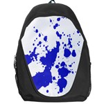 Blue Plaint Splatter Backpack Bag Front