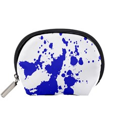 Blue Plaint Splatter Accessory Pouches (small)  by Mariart