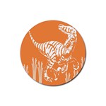 Animals Dinosaur Ancient Times Rubber Coaster (Round)  Front