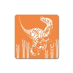 Animals Dinosaur Ancient Times Square Magnet by Mariart