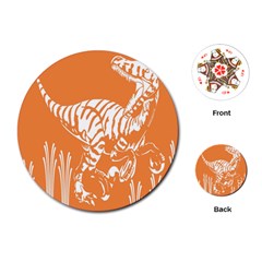 Animals Dinosaur Ancient Times Playing Cards (round) 