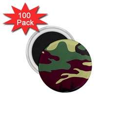 Camuflage Flag Green Purple Grey 1 75  Magnets (100 Pack) 