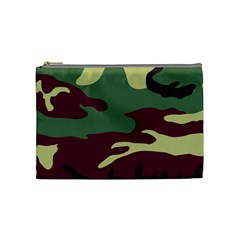 Camuflage Flag Green Purple Grey Cosmetic Bag (medium) 