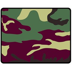 Camuflage Flag Green Purple Grey Fleece Blanket (medium) 