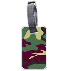 Camuflage Flag Green Purple Grey Luggage Tags (one Side) 