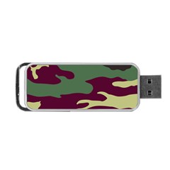 Camuflage Flag Green Purple Grey Portable Usb Flash (one Side)