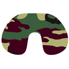 Camuflage Flag Green Purple Grey Travel Neck Pillows