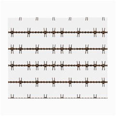 Barbed Wire Brown Small Glasses Cloth by Mariart