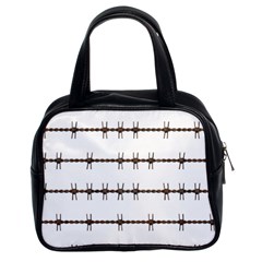 Barbed Wire Brown Classic Handbags (2 Sides) by Mariart