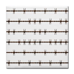 Barbed Wire Brown Face Towel