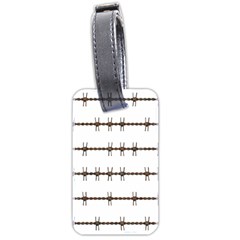 Barbed Wire Brown Luggage Tags (two Sides)