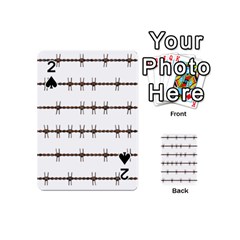 Barbed Wire Brown Playing Cards 54 (mini)  by Mariart