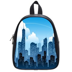 City Building Blue Sky School Bag (small)