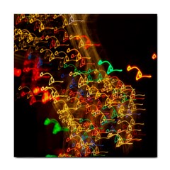 Christmas Tree Light Color Night Tile Coasters