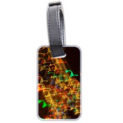 Christmas Tree Light Color Night Luggage Tags (two Sides) by Mariart