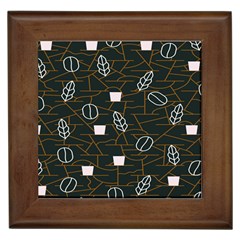 Espresso Cofee Glass Line Chevron Framed Tiles