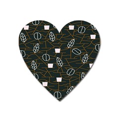 Espresso Cofee Glass Line Chevron Heart Magnet