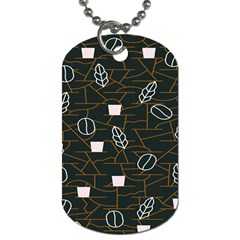 Espresso Cofee Glass Line Chevron Dog Tag (One Side)