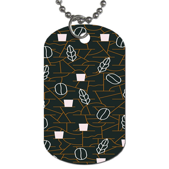 Espresso Cofee Glass Line Chevron Dog Tag (One Side)