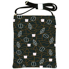 Espresso Cofee Glass Line Chevron Shoulder Sling Bags