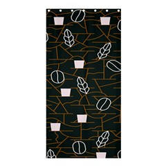 Espresso Cofee Glass Line Chevron Shower Curtain 36  X 72  (stall) 