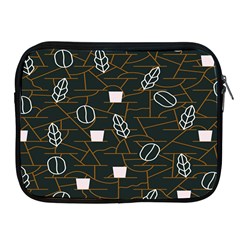 Espresso Cofee Glass Line Chevron Apple iPad 2/3/4 Zipper Cases