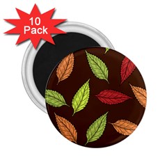 Autumn Leaves Pattern 2.25  Magnets (10 pack) 