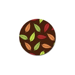 Autumn Leaves Pattern Golf Ball Marker (4 pack)