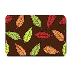 Autumn Leaves Pattern Small Doormat  by Mariart