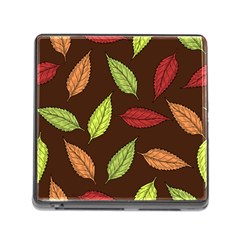 Autumn Leaves Pattern Memory Card Reader (Square)