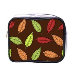 Autumn Leaves Pattern Mini Toiletries Bags