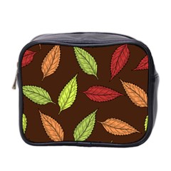 Autumn Leaves Pattern Mini Toiletries Bag 2-Side