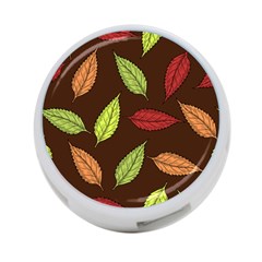 Autumn Leaves Pattern 4-Port USB Hub (One Side)