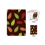 Autumn Leaves Pattern Playing Cards (Mini)  Back