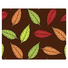 Autumn Leaves Pattern Double Sided Flano Blanket (Medium) 