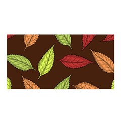 Autumn Leaves Pattern Satin Wrap