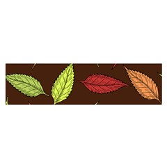 Autumn Leaves Pattern Satin Scarf (Oblong)