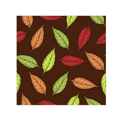 Autumn Leaves Pattern Small Satin Scarf (Square)