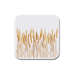 Wheat Plants Rubber Square Coaster (4 Pack)  by Mariart