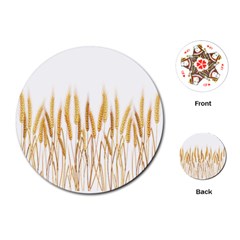 Wheat Plants Playing Cards (round) 
