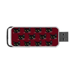 Face Cat Animals Red Portable Usb Flash (one Side)
