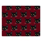 Face Cat Animals Red Double Sided Flano Blanket (Large)  Blanket Back